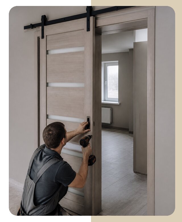 Установка раздвижной двери в Канаше по цене от 4622 р. | ДвериЛегко-Кна